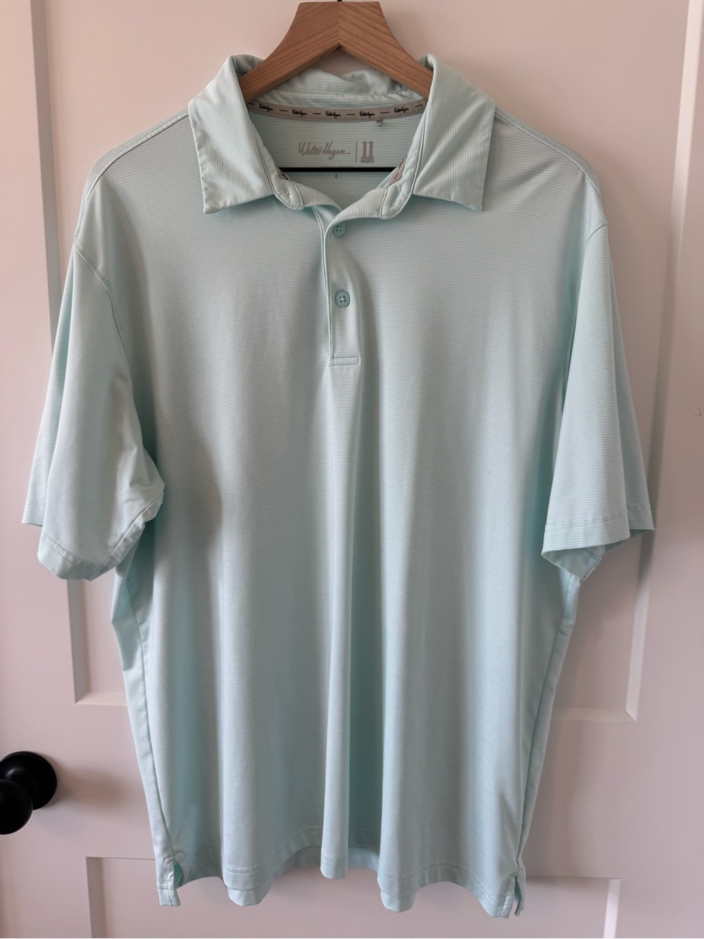 Walter Hagen Men's Pale Blue Golf Polo Size Large